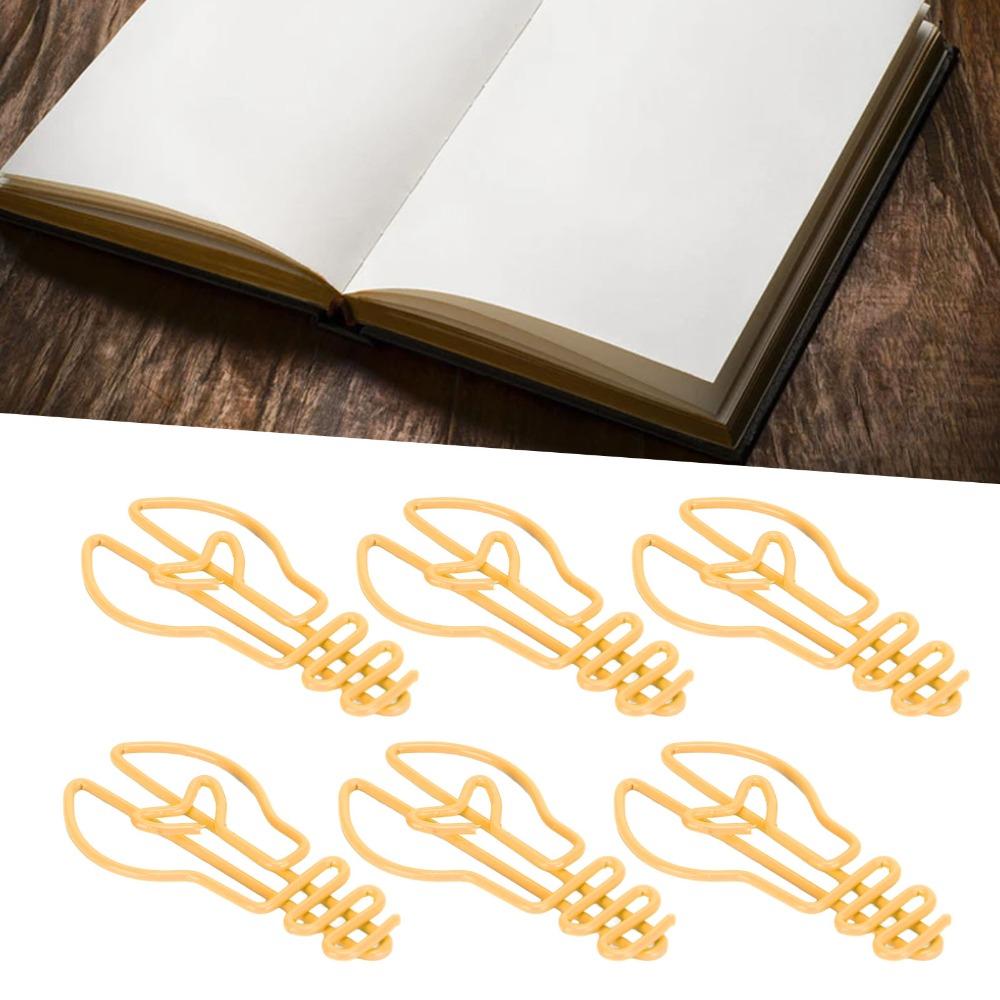 100pcs Yellow/Pink Cute Paper Clips Plastic-coated Metal Metallic Paper Clips  Office Supplies
