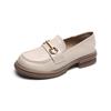 Weiwei Girl 105-6 Platform Loafers Women's Autumn Retro Small Leather Shoes British Style Thick Heel Soft Sole Single Shoes Women