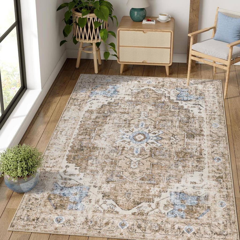 Retro Ethnic Style Carpet Living Room Coffee Table Dirt-Resistant Floor Mat Bosmian Ethnic Style B & B Hotel Carpet