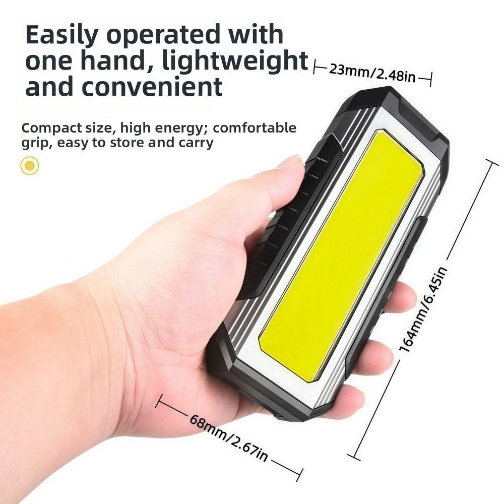 LED COB Work Light 2×18650 Camping Torch Light Magnetic Flashlight  Outdoor Night Lighting