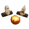 LED Campfire Scene Ghost Campfire Nightlight Spooky Fire Marshmallow Small Electric Faux Halloween Party Decor Cute Ghost