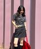 TMAKER Signature Logo Rivet Skirt Pants Bk