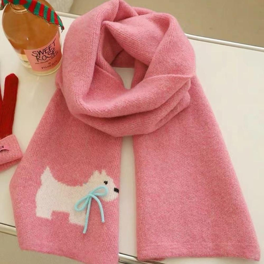Полиэстеровый шарф Толстый вязаный шарф Милая шаль Зима