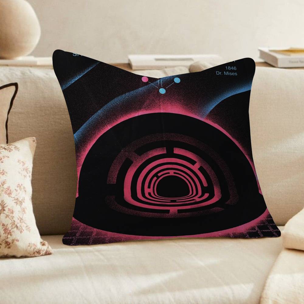 Abstract Futurism Wall Art Dark Colorful Pillow Cushion Cover Pillowcase Living Room Sofa Home Decor Customized