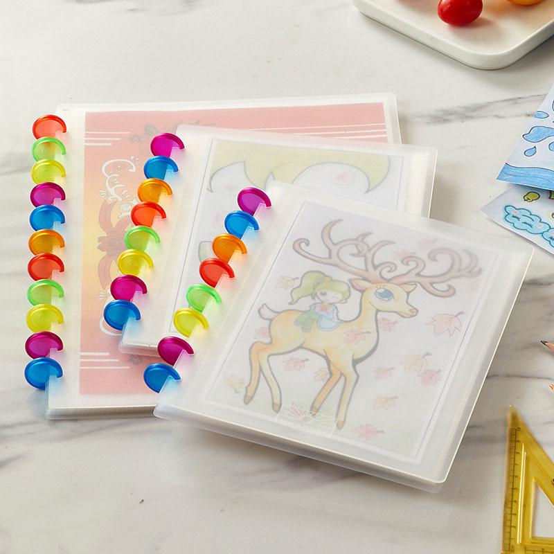 A4 A5 Erasable Loose-leaf Mushroom Folder Rainbow Mushroom Hole Data Book Planner Disc Bound Notebook Discs Journal