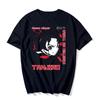 Sunman Ghost Destroying Blade Tanjiro Your Beans Summer Black Men's T-Shirt Cartoon Print Short Sleeve Streetwear