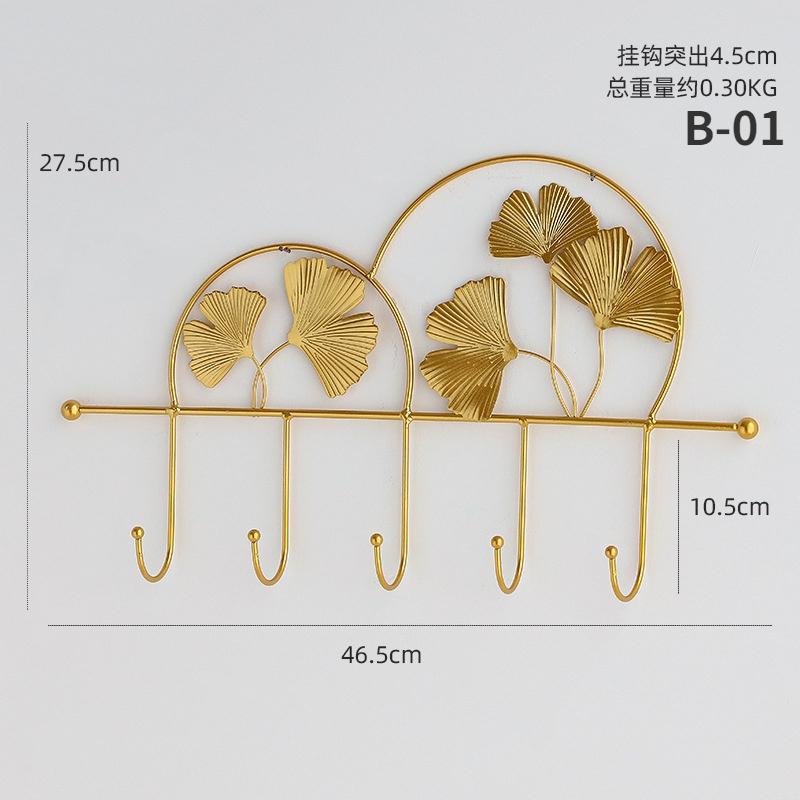 Кованый железный крючок настенный держатель для хранения ключей украшение прихожей на входе настенный крючок крючок для подвешивания пальто шляп шарфов лист домашний декор