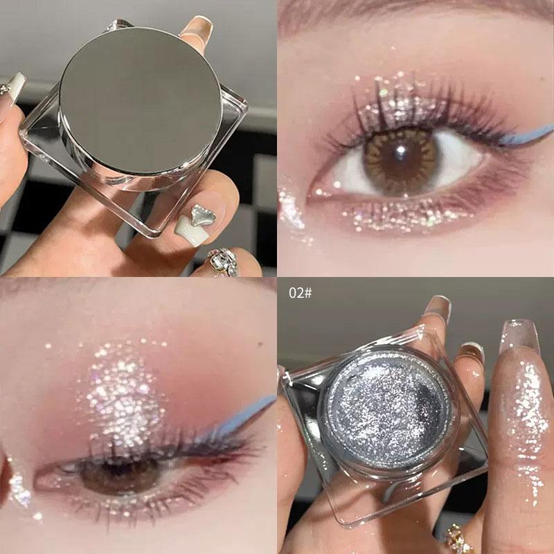 Палитра гелевых теней для век Glitter Punk Smoky Black, стойкие перламутровые блестки, мерцающие, подсвечивающие, высокопигментированные тени для век