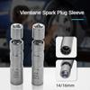 Spark Plug Socket Wrench Adapter 14mm16mm Set Universal Joint with Magnetic Flexible Socket Thin Wall 3/8" Drive Car Repair Tool