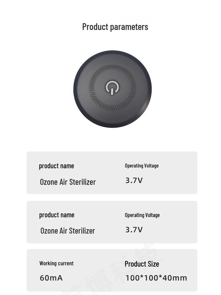 Перезаряжаемый мини-генератор озона для холодильника, обувного шкафа, ванной комнаты и удаления запахов от домашних животных