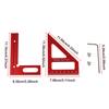 45/90 Degree Aluminum Alloy Miter Triangle Ruler High Precision Layout Measuring Tool Woodworking Square Protractor 3D Multi Angle Measuring Ruler