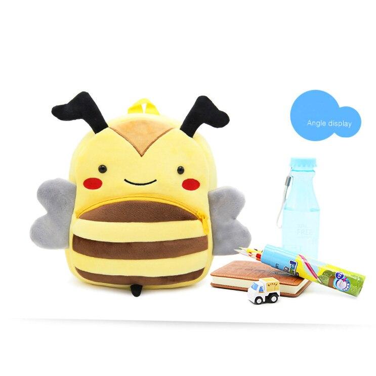Kids Backpack Bee Model Plus Size 26x24x10cm Yellow Cute Cartoon School Bag for Kindergarten Elementary