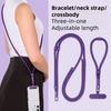 Adjustable Length Mobile Phone Lanyard Switchable 3-in-1 Phone Chain  Men Women