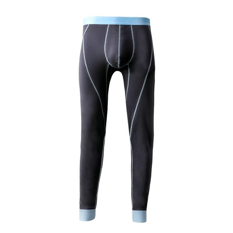 Men's Winter Cold-Proof Tight-Leg Thermal Leggings - Comfortable Solid Color Youth Underwear