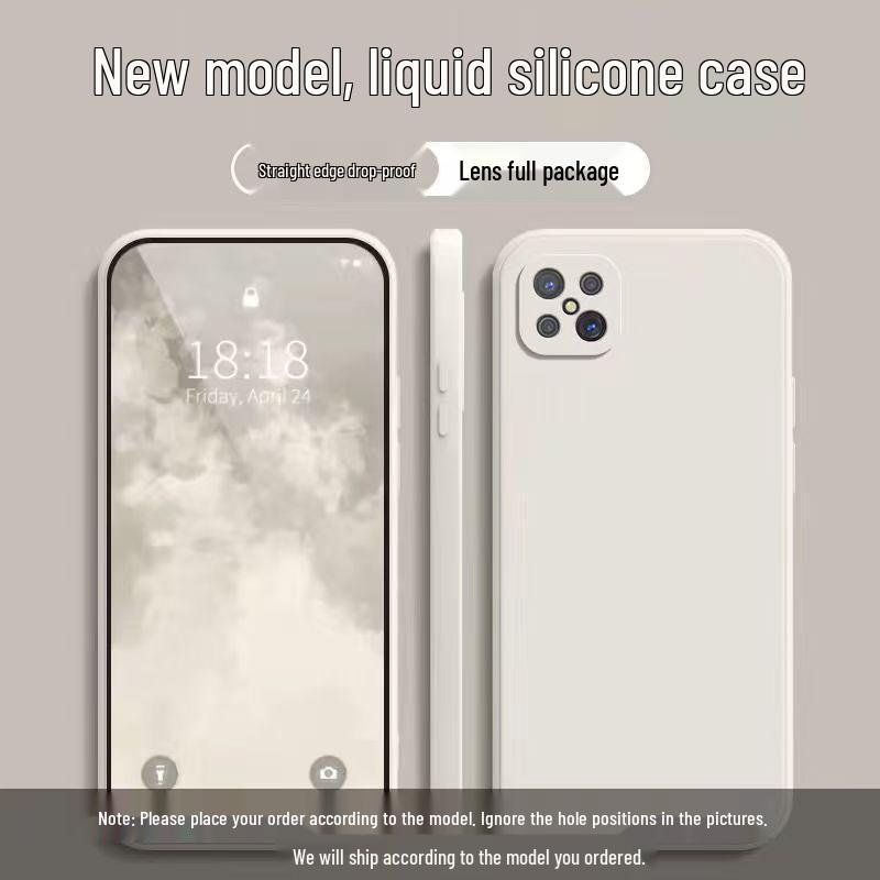 Чехол для OPPO A92s - Однотонный дизайн Кубика Рубика, Полное покрытие, Защита от падений, Мягкий корпус,