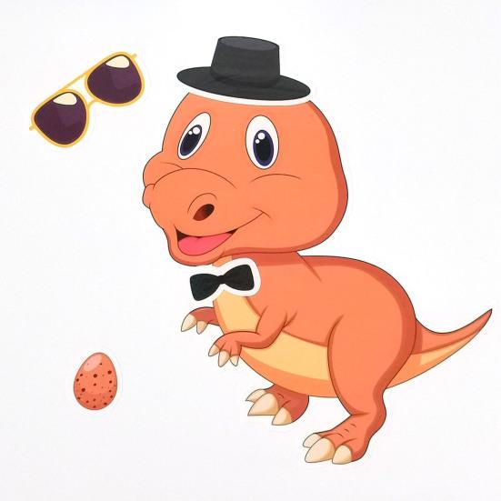 12 шт. детский набор, свой собственный стикер с динозавром, мультяшная игрушка-макияж, сделай сам, образовательная школьная награда