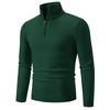 New Spring Zipper Pullover Sweaters For Men Autumn High Elastic Warm Sweater Winter Stand Collar Solid Color Knitted Sweatwear