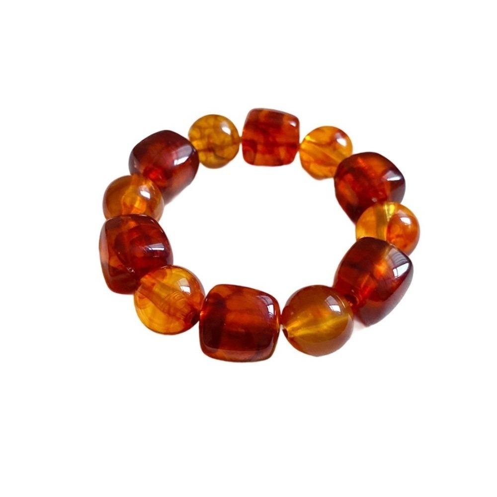 Round Beaded Bracelet Square Acrylic Hand Jewelry Cute Women Bracelet Gifts