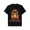 Мужская футболка с графическим принтом _Complete and Otter Chaos_ Европейские размеры - Мягкая, дышащая повседневная уличная одежда с игривым дизайном выдры