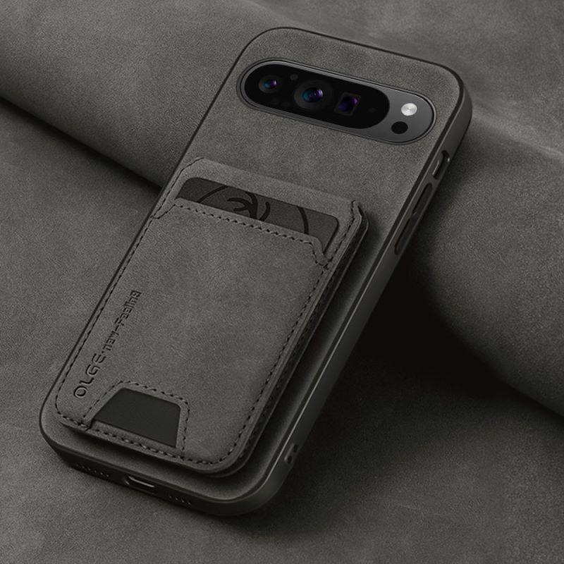Новый мягкий TPU однотонный кожаный кошелек с отделением для карт, противоударный чехол для телефона Google Pixel 9 8 7 Pro XL 9A 8A 7A, задняя крышка