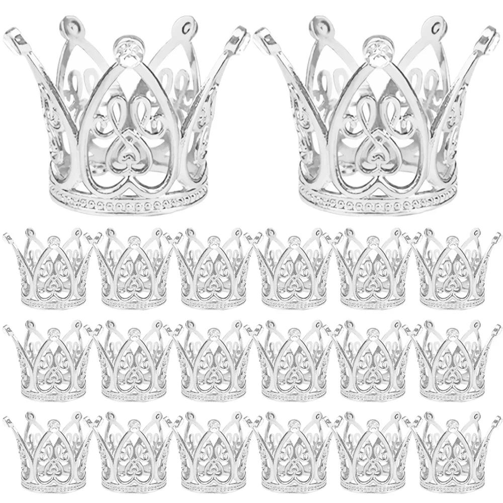 20/1 шт. Мини-корона, украшение для торта, принцесса, жемчужная тиара, детское украшение для волос на свадьбу, день рождения, украшение для торта