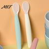 Baby Feeding Set Silicone Spoon, Soft Non Slip Training Utensil, Easy Clean Tableware Cleaning Complementary Spoon for Infants And Toddlers Mess Free