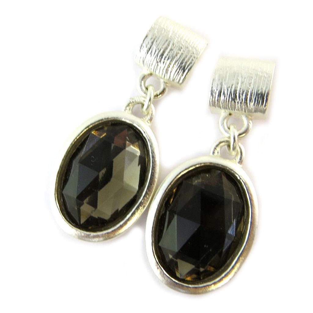 Dolce Vita [F3998] - Designer Earrings 'DV - Creativity' Silver Gray