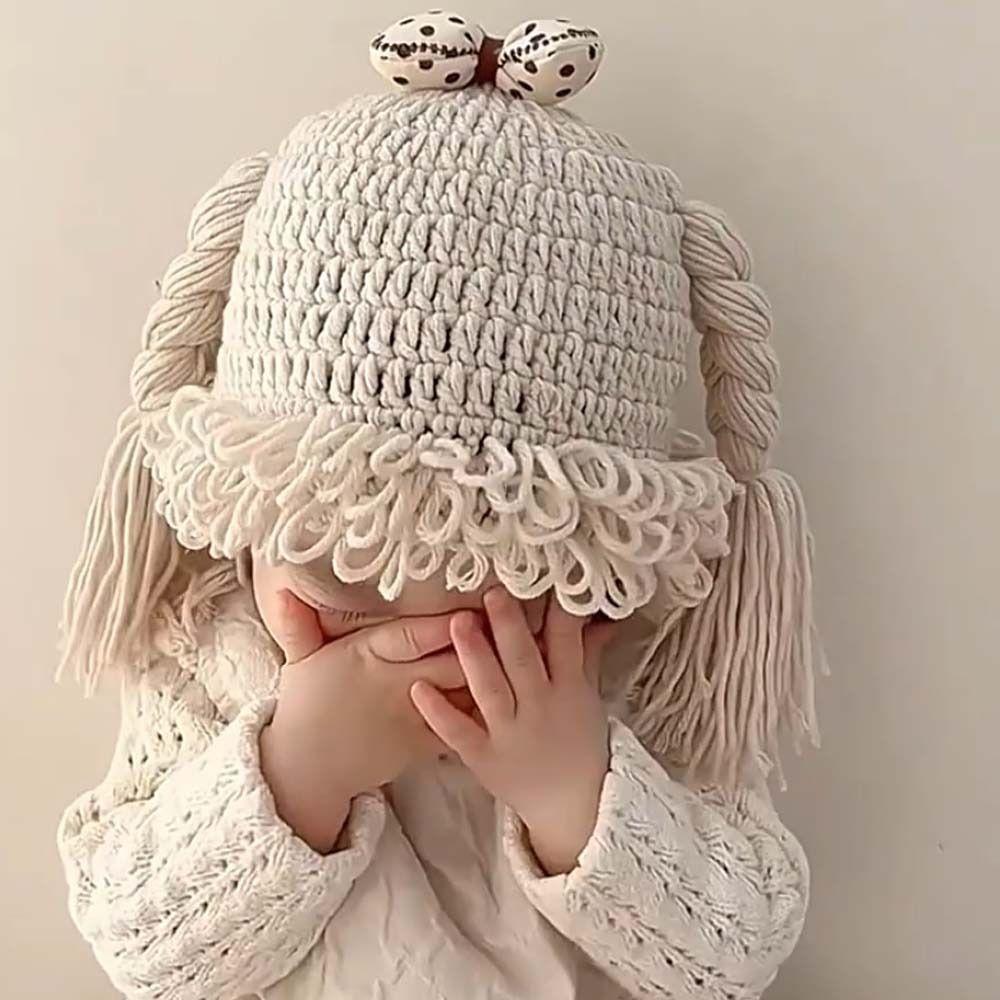 Windproof Kids Knitted Hat Breathable Newborn Headgear Personality Baby Woolen Cap Autumn