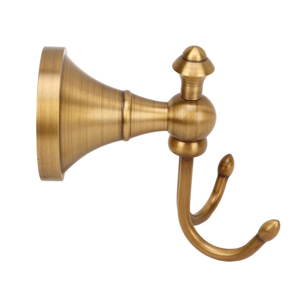 Настенные крючки для полотенец Двойные зубцы Медные Прочные Ржавчиноустойчивые Современный Элегантный Стиль Крючки для пальто для