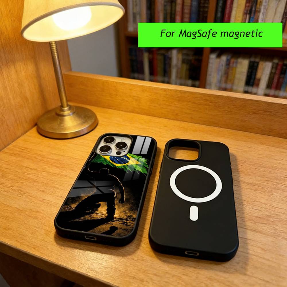 M-Malaga C-CF Phone Case For iPhone17,16,15,14,13,12,11 Plus,Pro Magnetic For Magsafe Wireless Charging