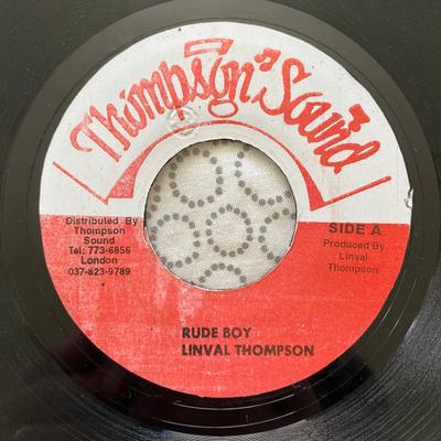 7-дюймовая пластинка LINVAL THOMPSON - Rude Boy НЕТ Thompson Sound Япония Регги, Ска и Даб Б/У