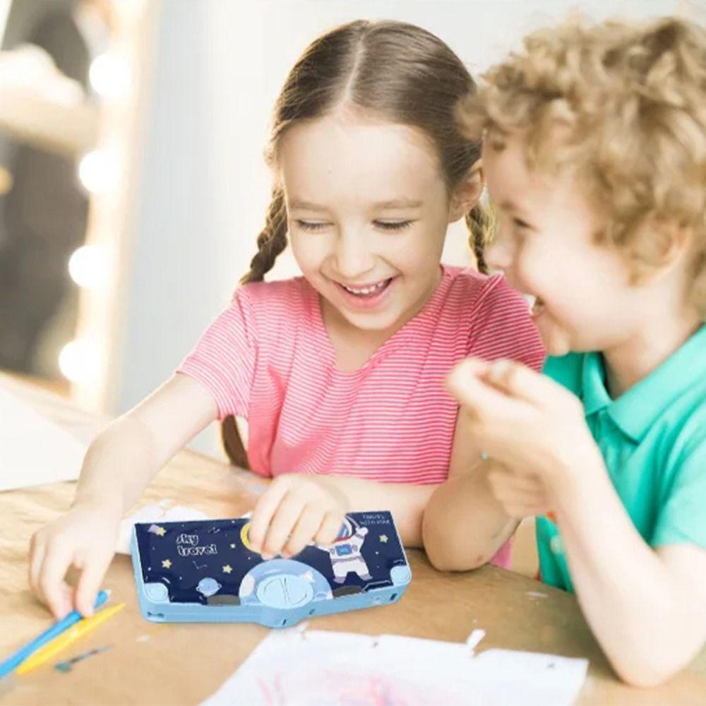 Multi-Functional Pencil Box Double Layer Automatic Stationery Storage Box Students Gift