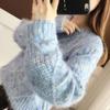 Women's Round Neck Sweater Autumn/winter Korean Version Pullover Loose and Lazy Base Knit Sweater Top Sweater Winter