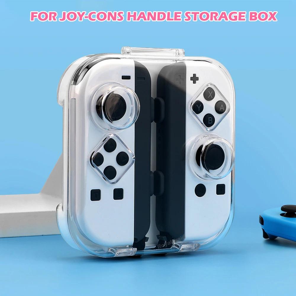 НОВЫЙ 4 ЦВЕТА Прозрачный чехол для NS Switch/OLED Joy-cons Ручка Коробка для хранения для Joycons Пылезащитный прозрачный защитный чехол
