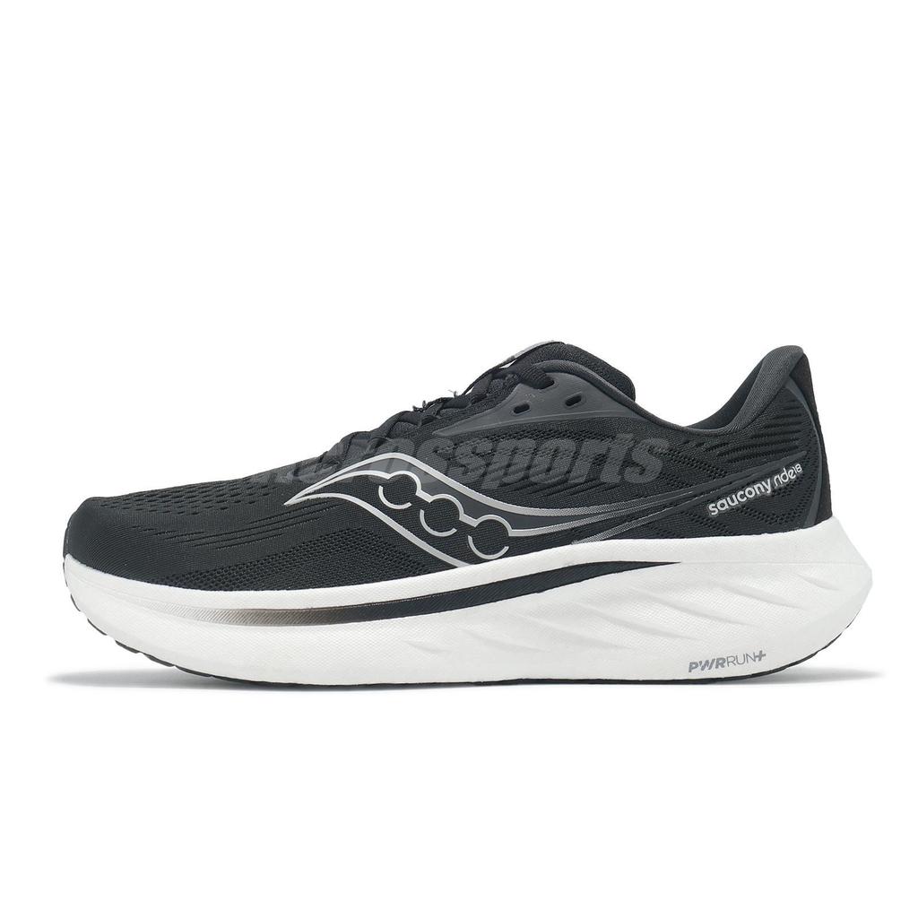 Saucony Ride 18 Black White Men Runner Road Running Jogging Shoes S21000100