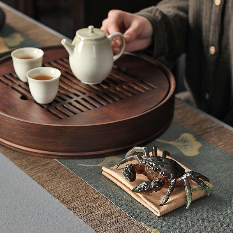 Исинский чайный орнамент для домашних животных, меняющий цвет, украшение в виде краба, творческая личность, может поднять бутик чайного искусства