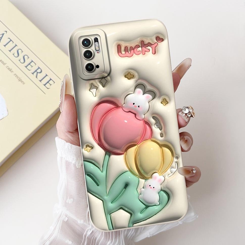 For Xiaomi Redmi Note 10 5G Case 6.5" Colorful Flowers Cartoon Painted Cover Soft Phone Case For Redmi Note 10 Note10 5G Bumper