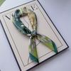 New Hundred Hundred Satin Letter Print Neckerchief 70×70 Silk Scarf Small Square Scarf High Sense of French Scarf