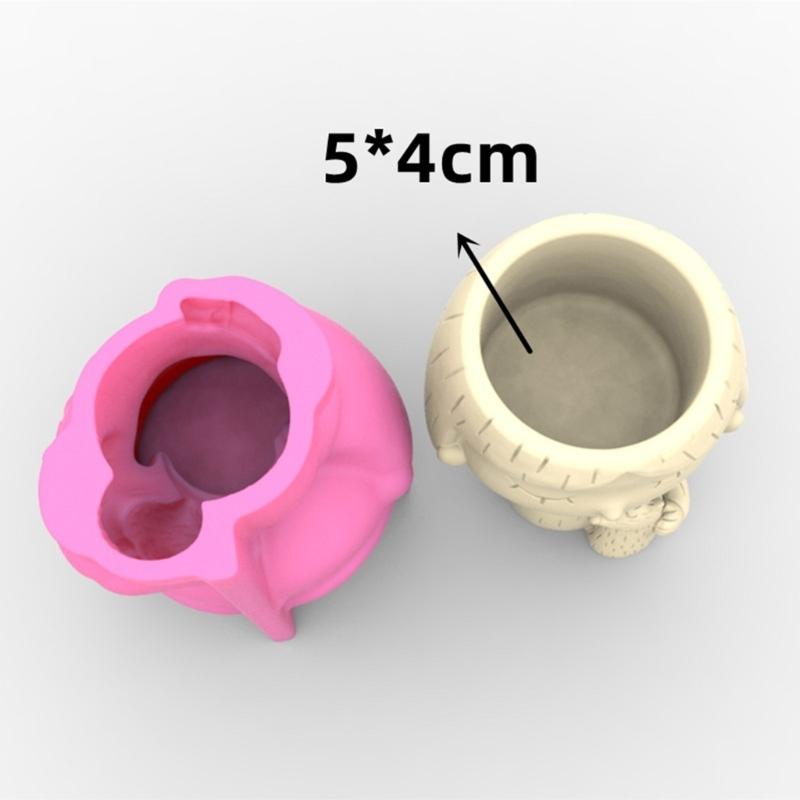 1/2Head-Planter силиконовая форма лицо цветочный горшок бетонная форма лицо статуэтка кашпо лицо ваза для цветов эпоксидная литейная форма