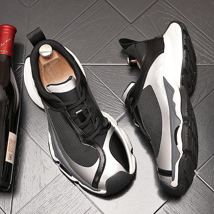 Обувь Paris Daddy 2025 года, новые летние дышащие сверхлегкие спортивные туфли, модная брендовая обувь с толстой подошвой, увеличивающая рост, повседневная обувь