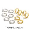 MamacitaSlay Серьги-кольца из нержавеющей стали 316L с цирконами, покрытие 18 карат золотом, водостойкие, минималистичные украшения для женщин, тренд 2026, подарок