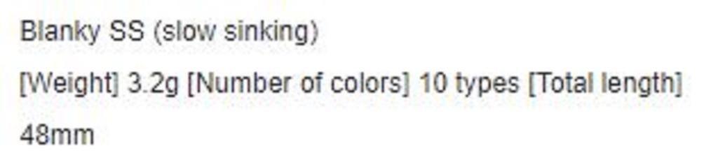 Rob Lure Blanky SS 48 мм 3,2 грамма Тонущая приманка 08 (2698)