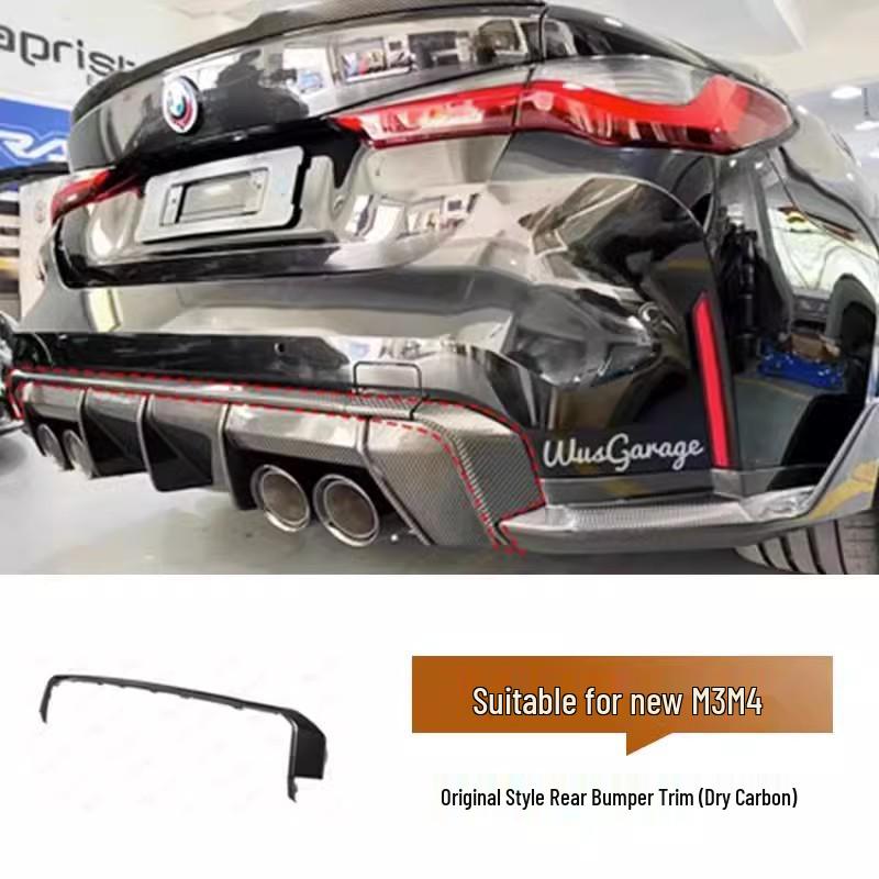 Комплект из сухого углеволокна для G80/G82 BMW M3/M4: Передний сплиттер, Решетка радиатора, Пороги, Задний диффузор, Спойлер и Канарды.