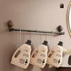 Suction cup retractable towel rack for bathroom no punching walnut wood bathroom towel pole towel storage rack for towels