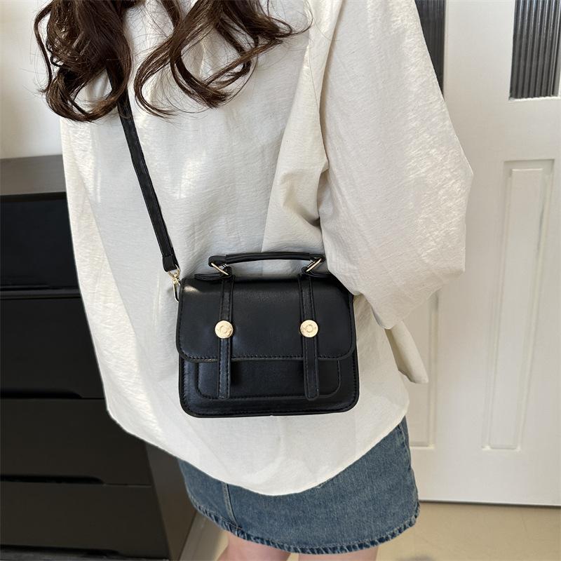 Women'S Bag Summer Fashion Handbag Texture Pu Small Square Bag Foreign Style Versatile Shoulder Bag