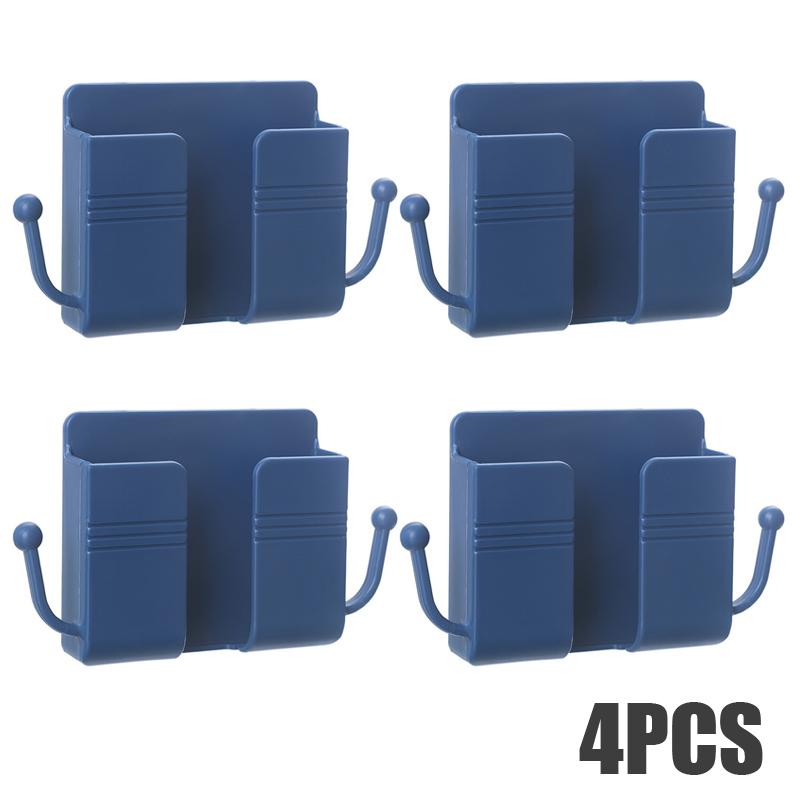 4/2/1 шт. Многофункциональный настенный держатель для телефона с крючками для хранения, домашний органайзер, клейкие кронштейны для пульта дистанционного управления, стойки