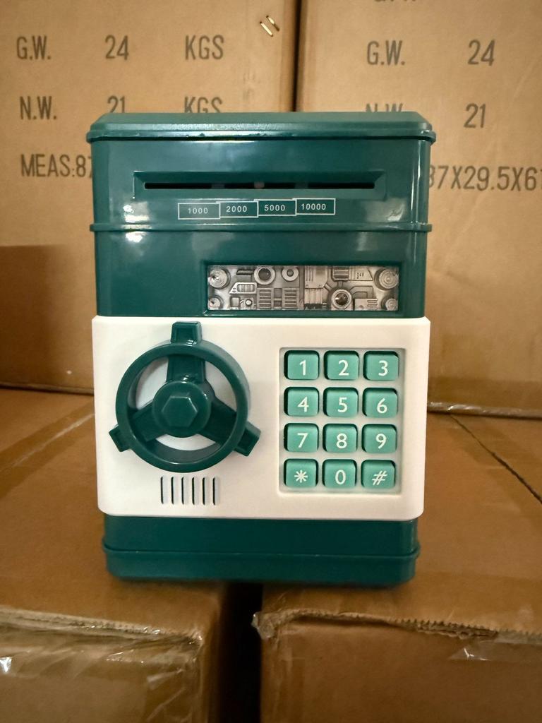 Детский мультяшный кодовый ящик копилка банкомат сейф шкаф музыкальный автоматический копилка для денег машина для внесения игрушки