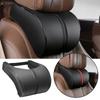 Leather Memory Foam Car Neck Pillow, Ergonomic Headrest Massage Cushion for Seat, Travel Head Support Car Accessories
