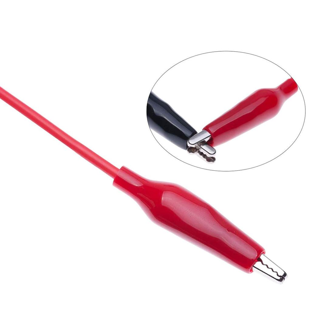 Cleqee Зажим-гусеница Зажим-аллигатор Тест Электрический кабель Тестовый провод Зажим-крокодил Перемычка 5 цветов Кабель, 10 штук Провода, Набор, Провода с двумя концами,