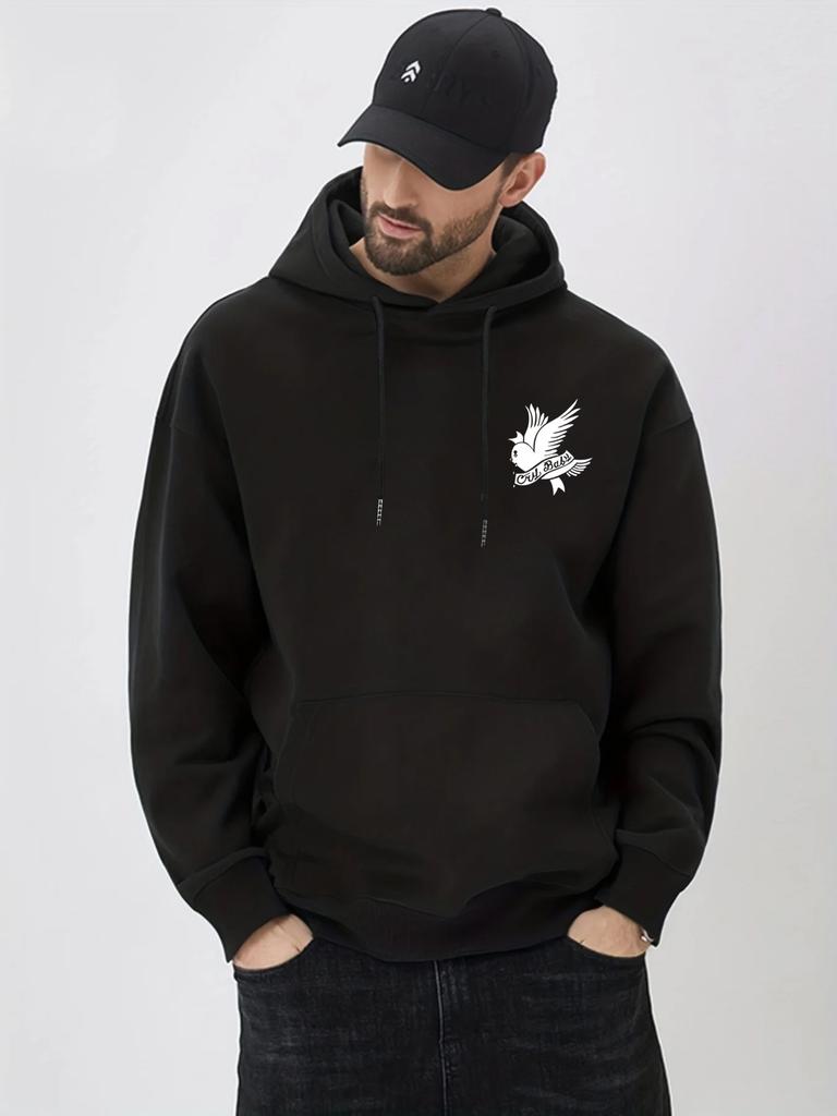 Симпатичные черно-белые модные толстовки с принтом голубя мира, унисекс, Sudadera Con Capucha Hombre, дизайн Homme Sudaderas Para Hombre